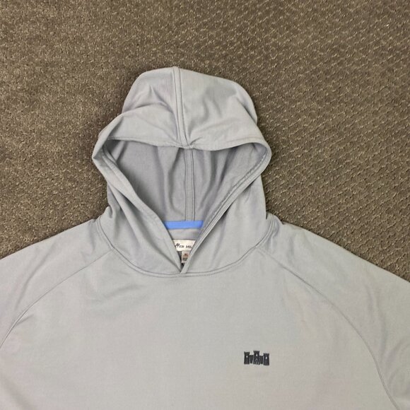 Peter Millar Performance Hoodie Men's XL Gray golf Athletic Athleisure Stretch - Picture 2 of 9